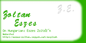 zoltan eszes business card